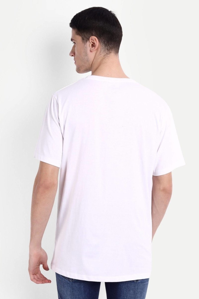 Buy Organic Cotton Men's Printed T-shirt | Pure White | Organic | Skin friendly | Shop Verified Sustainable Products on Brown Living