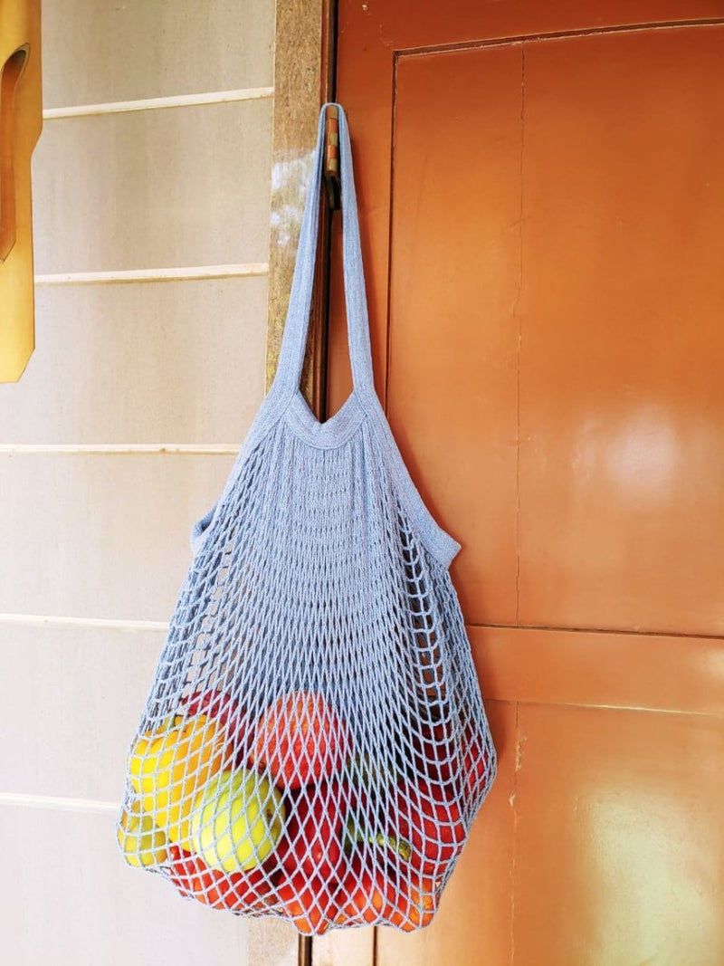 Buy Organic Cotton Mesh Bag | Shop Verified Sustainable Foldable Bag on Brown Living™