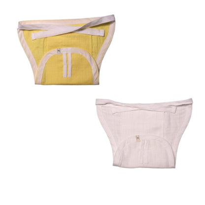 Organic Cotton Muslin Nappy Natural Herbal Dyed Pack of 2 | Verified Sustainable by Brown Living™