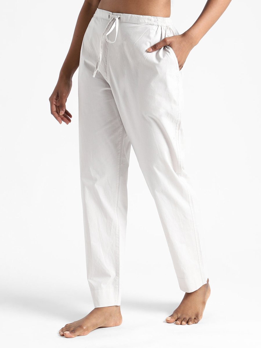 Ash Grey Slim Fit Pants - Organic Cotton & Natural Dyed | Verified Sustainable by Brown Living™