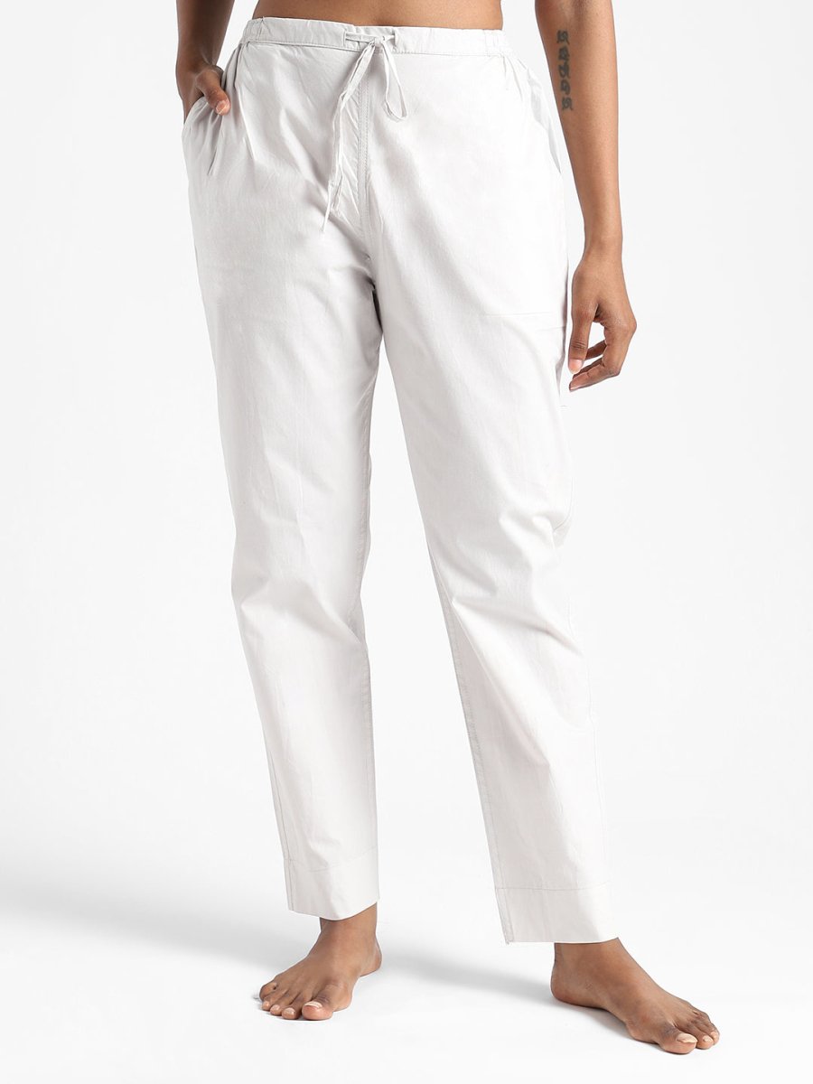 Ash Grey Slim Fit Pants - Organic Cotton & Natural Dyed | Verified Sustainable by Brown Living™