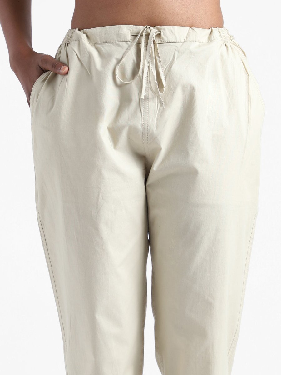 Henna Green Slim Fit Pants - Organic Cotton & Natural Dyed | Verified Sustainable by Brown Living™