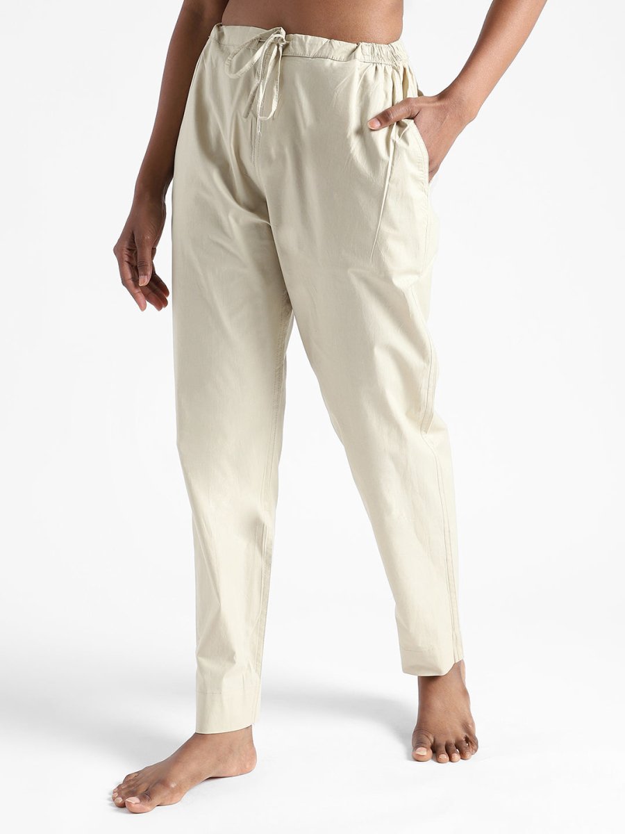 Henna Green Slim Fit Pants - Organic Cotton & Natural Dyed | Verified Sustainable by Brown Living™