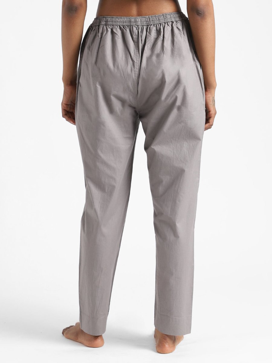 Iron Grey Slim Fit Pants - Organic Cotton & Natural Dyed | Verified Sustainable by Brown Living™