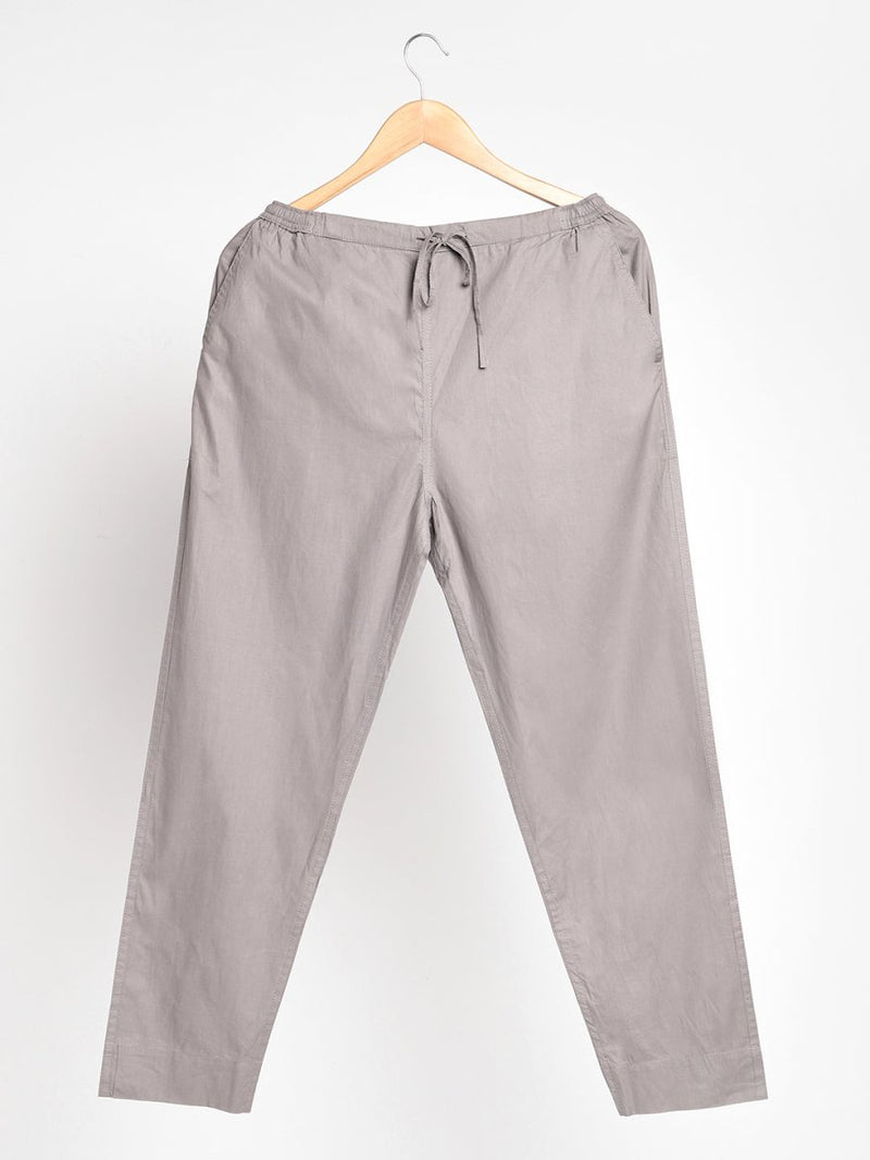 Buy Organic Cotton & Natural Dyed Womens Iron Grey Color Slim Fit Pants | Shop Verified Sustainable Womens Pants on Brown Living™