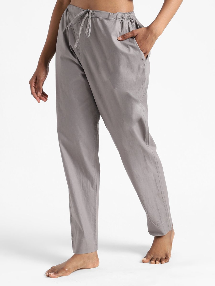 Iron Grey Slim Fit Pants - Organic Cotton & Natural Dyed | Verified Sustainable by Brown Living™