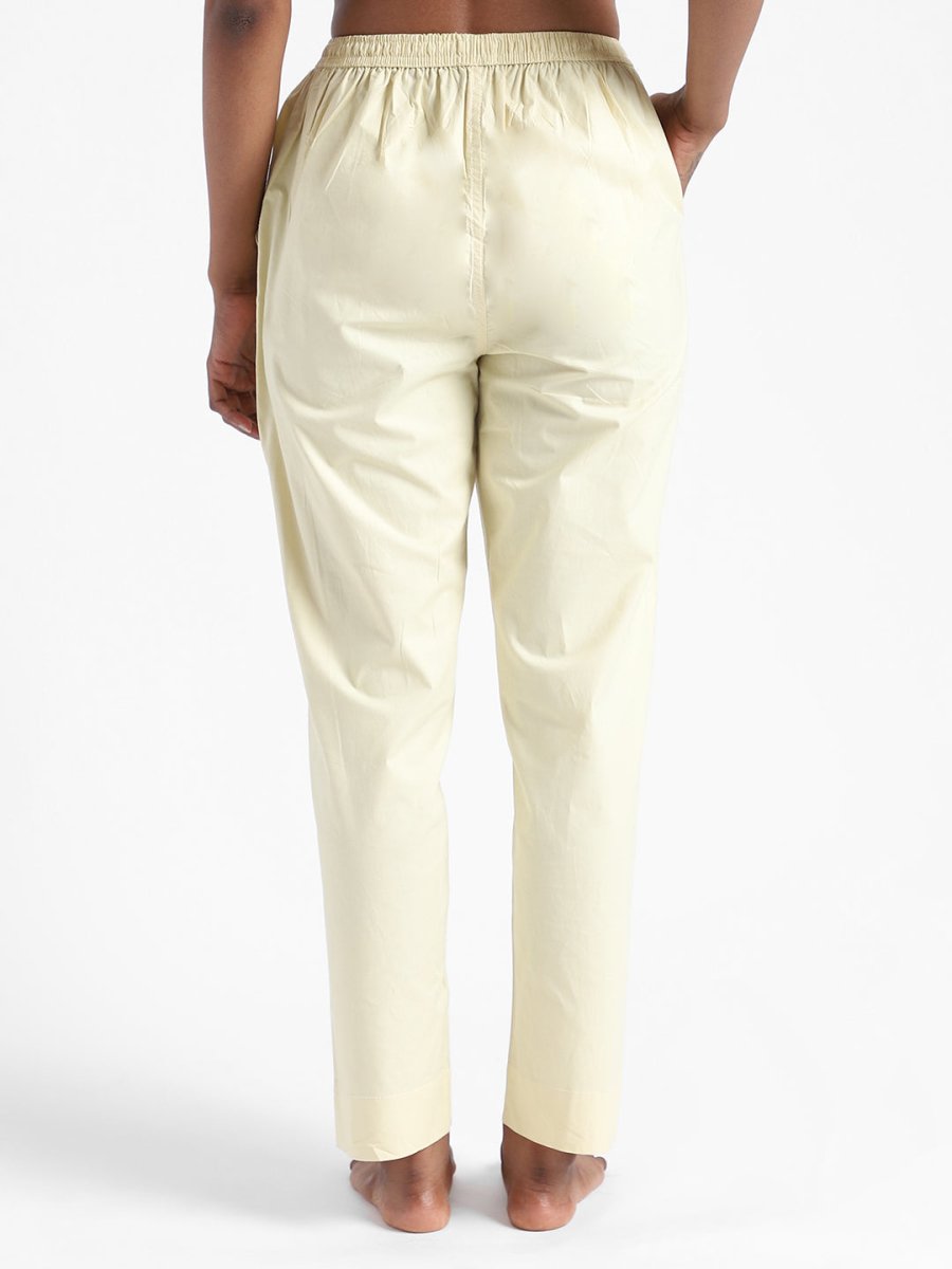 Lemon Yellow Slim Fit Pants - Organic Cotton & Natural Dyed | Verified Sustainable by Brown Living™