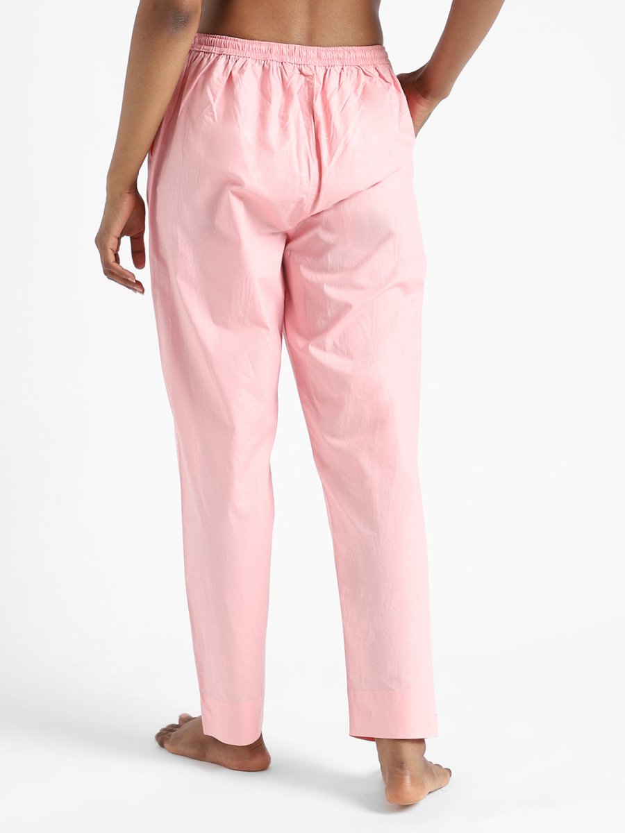 Rose Pink Slim Fit Pants - Organic Cotton & Natural Dyed | Verified Sustainable by Brown Living™