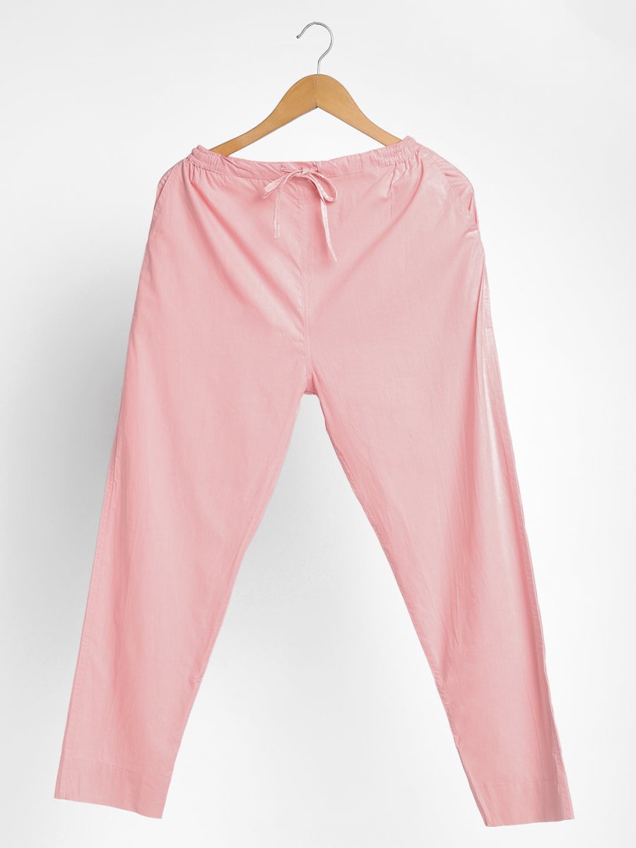 Rose Pink Slim Fit Pants - Organic Cotton & Natural Dyed | Verified Sustainable by Brown Living™