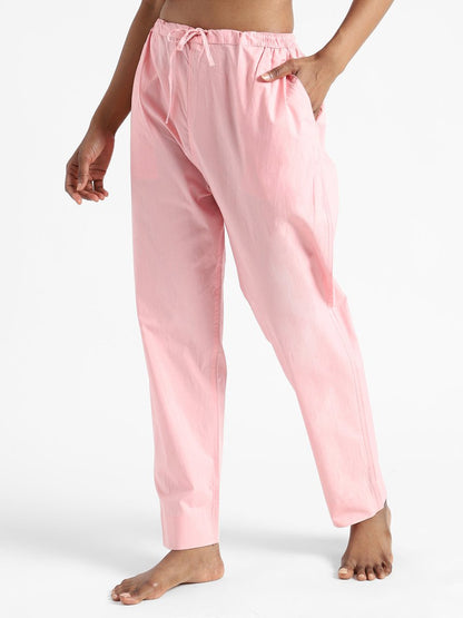 Rose Pink Slim Fit Pants - Organic Cotton & Natural Dyed | Verified Sustainable by Brown Living™