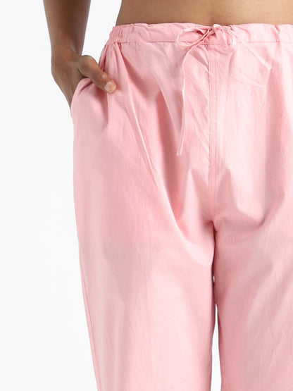 Rose Pink Slim Fit Pants - Organic Cotton & Natural Dyed | Verified Sustainable by Brown Living™