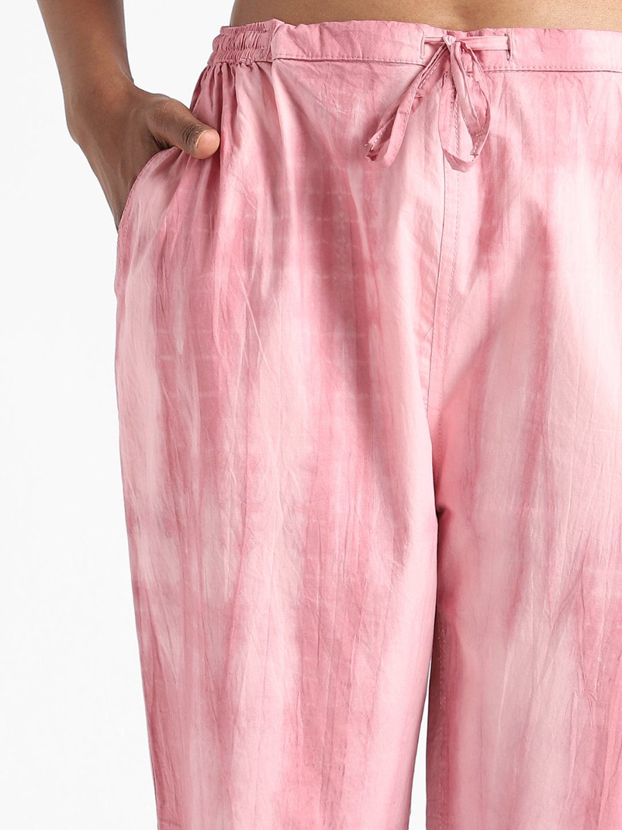 Tie & Dye Earth Pink Slim Fit Pants - Organic Cotton | Verified Sustainable by Brown Living™