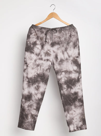 Tie & Dye Womens Iron Black Color Slim Fit Pants - Organic Cotton | Verified Sustainable by Brown Living™