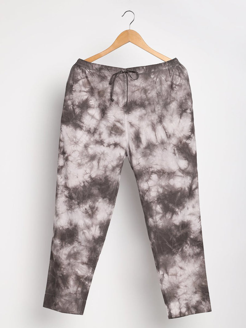 Buy Organic Cotton & Natural Tie & Dye Womens Iron Black Color Slim Fit Pants | Shop Verified Sustainable Products on Brown Living