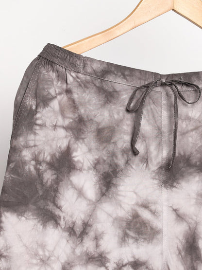 Tie & Dye Womens Iron Black Color Slim Fit Pants - Organic Cotton | Verified Sustainable by Brown Living™