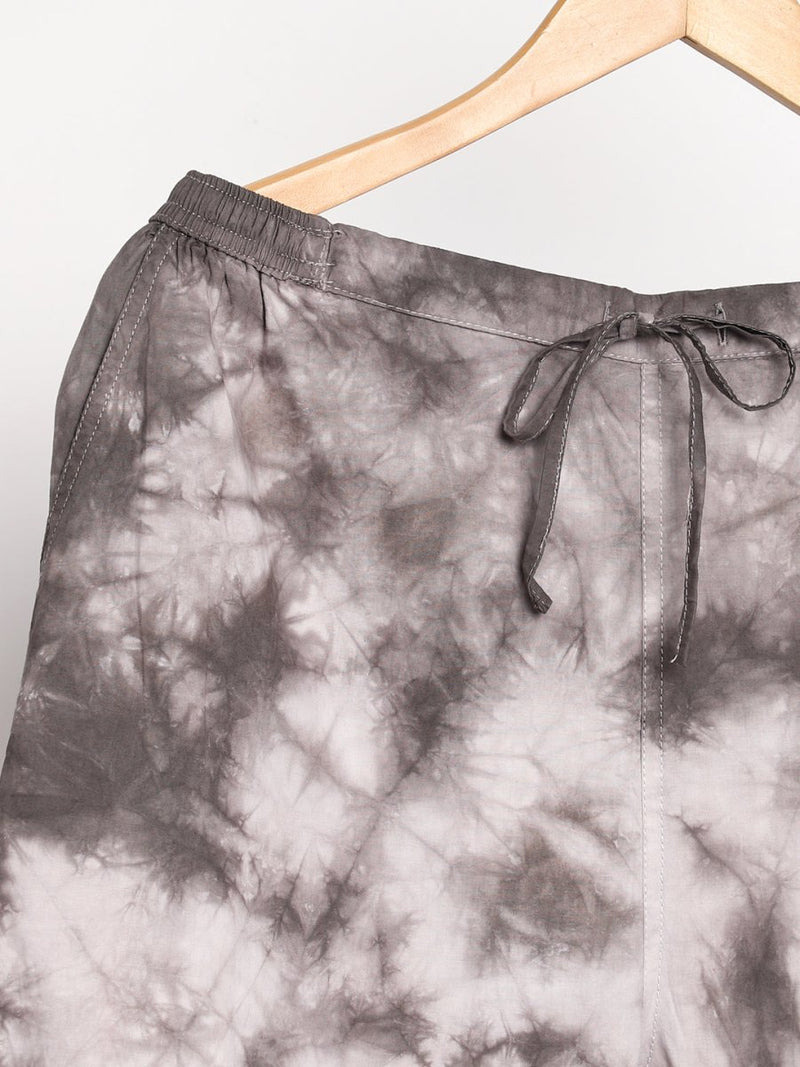 Buy Organic Cotton Tie & Dye Womens Iron Black Color Slim Fit Pants | Shop Verified Sustainable Womens Pants on Brown Living™