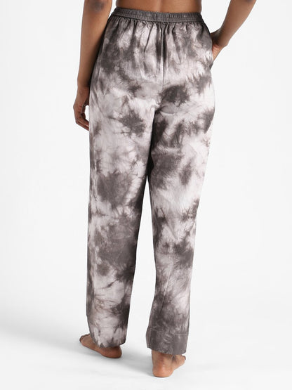 Tie & Dye Womens Iron Black Color Slim Fit Pants - Organic Cotton | Verified Sustainable by Brown Living™