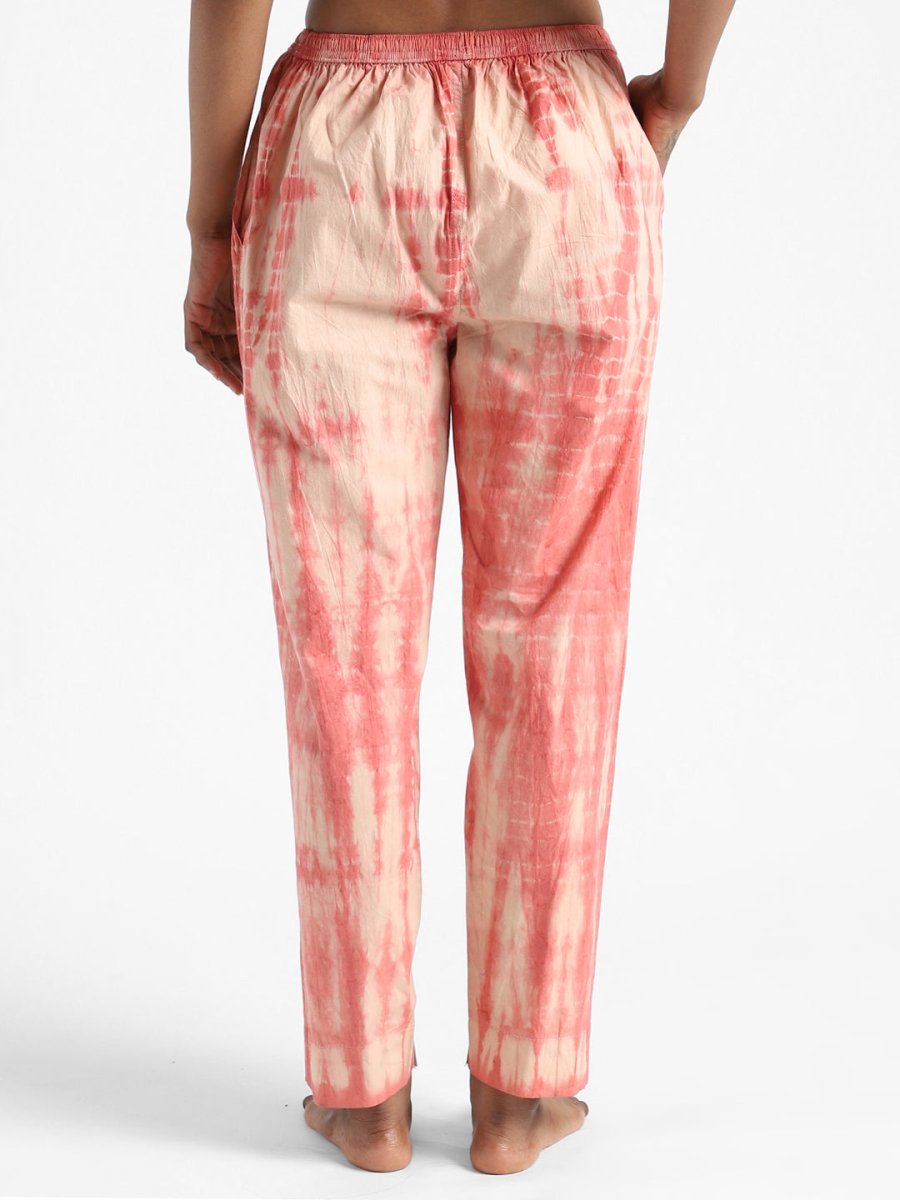 Organic Cotton Tie & Dye Sun Orange Color Slim Fit Pants | Verified Sustainable by Brown Living™