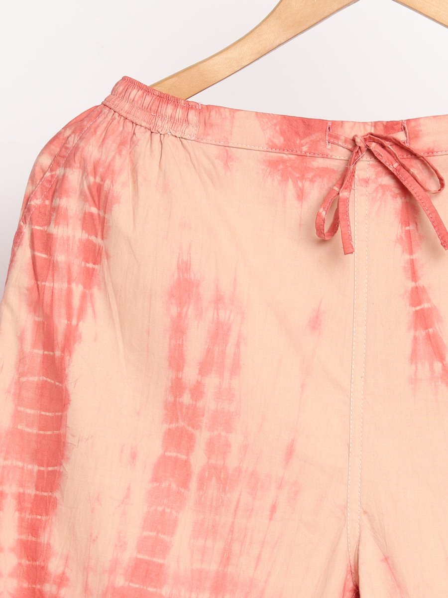 Organic Cotton Tie & Dye Sun Orange Color Slim Fit Pants | Verified Sustainable by Brown Living™
