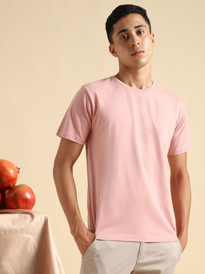 Earth Pink Mens T-shirt - Organic Cotton & Naturally Dyed | Verified Sustainable by Brown Living™