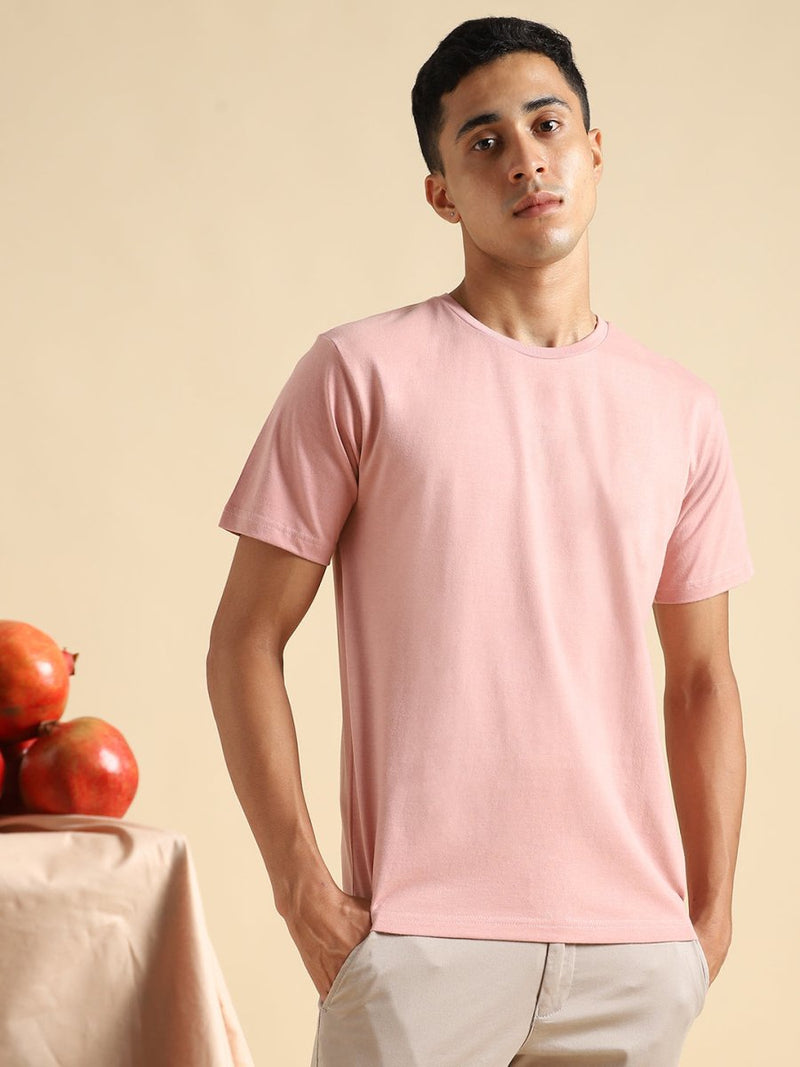 Buy Organic Cotton & Naturally Dyed Earth Pink Men'sT-shirt | Shop Verified Sustainable Products on Brown Living
