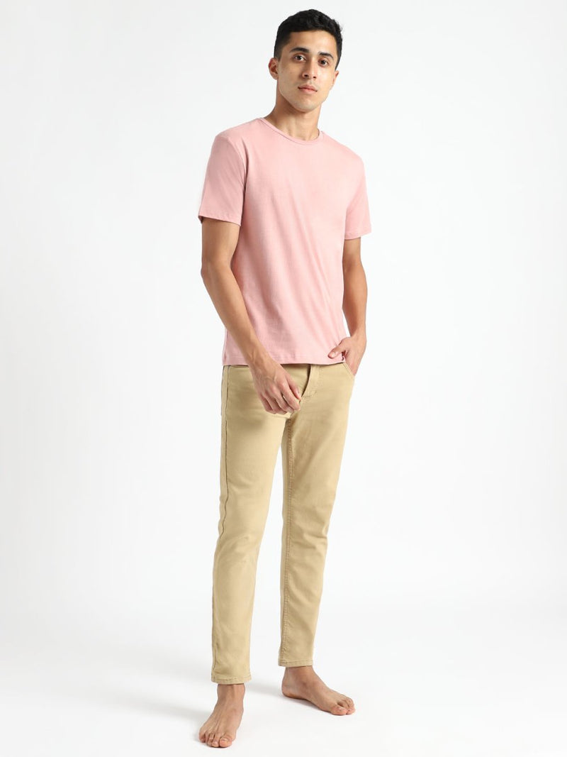 Buy Organic Cotton & Naturally Dyed Earth Pink Men'sT-shirt | Shop Verified Sustainable Mens Tshirt on Brown Living™