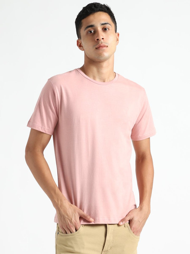 Buy Organic Cotton & Naturally Dyed Earth Pink Men'sT-shirt | Shop Verified Sustainable Mens Tshirt on Brown Living™