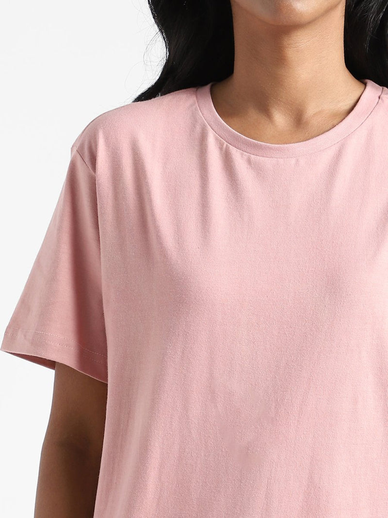 Buy Organic Cotton & Naturally Dyed Earth Pink Women's T-shirt | Shop Verified Sustainable Products on Brown Living