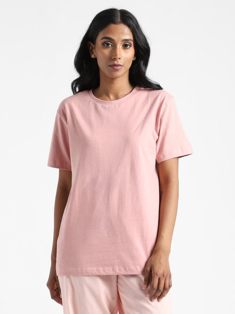 Buy Organic Cotton & Naturally Dyed Earth Pink Women's T-shirt | Shop Verified Sustainable Products on Brown Living