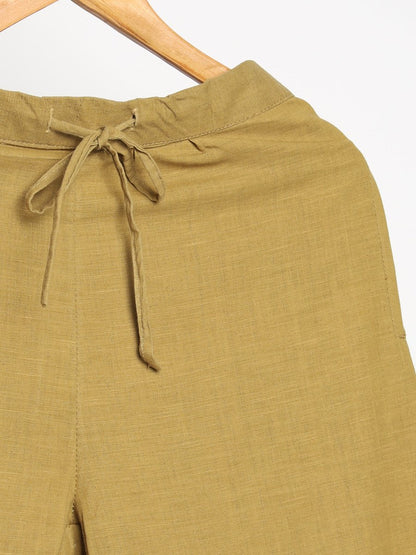 Henna Green Pants - Hand Spun & Hand Woven - Organic Cotton & Naturally Dyed | Verified Sustainable by Brown Living™