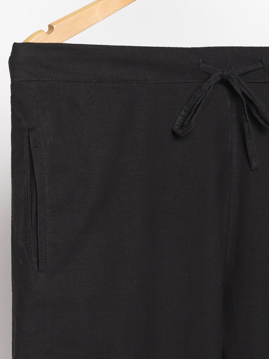 Iron Black Pants - Hand Spun & Hand Woven - Organic Cotton & Naturally Dyed | Verified Sustainable by Brown Living™