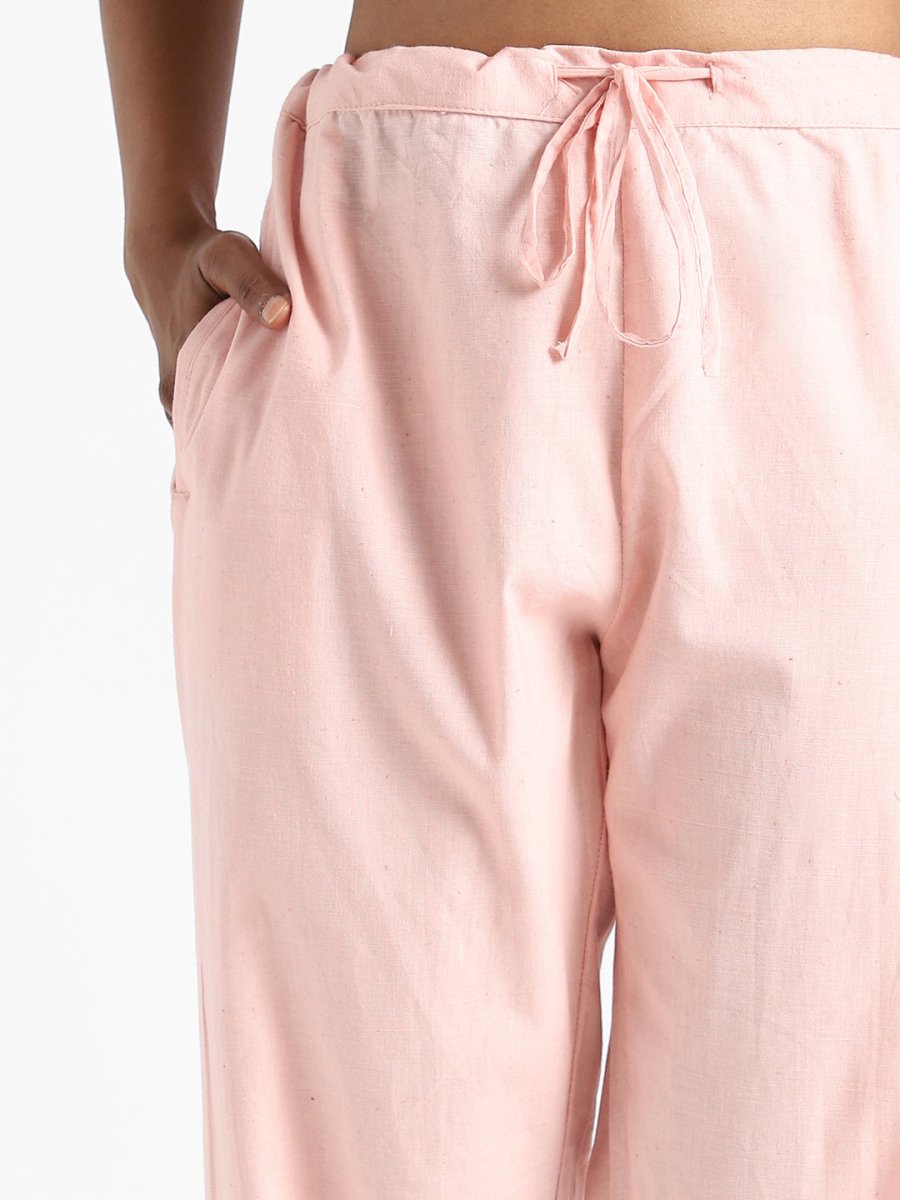 Rose Pink Pants - Hand Spun & Hand Woven - Organic Cotton & Naturally Dyed | Verified Sustainable by Brown Living™