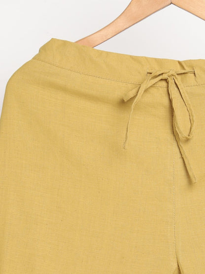 Turmeric Yellow Pants - Hand Spun & Hand Woven - Organic Cotton & Naturally Dyed | Verified Sustainable by Brown Living™