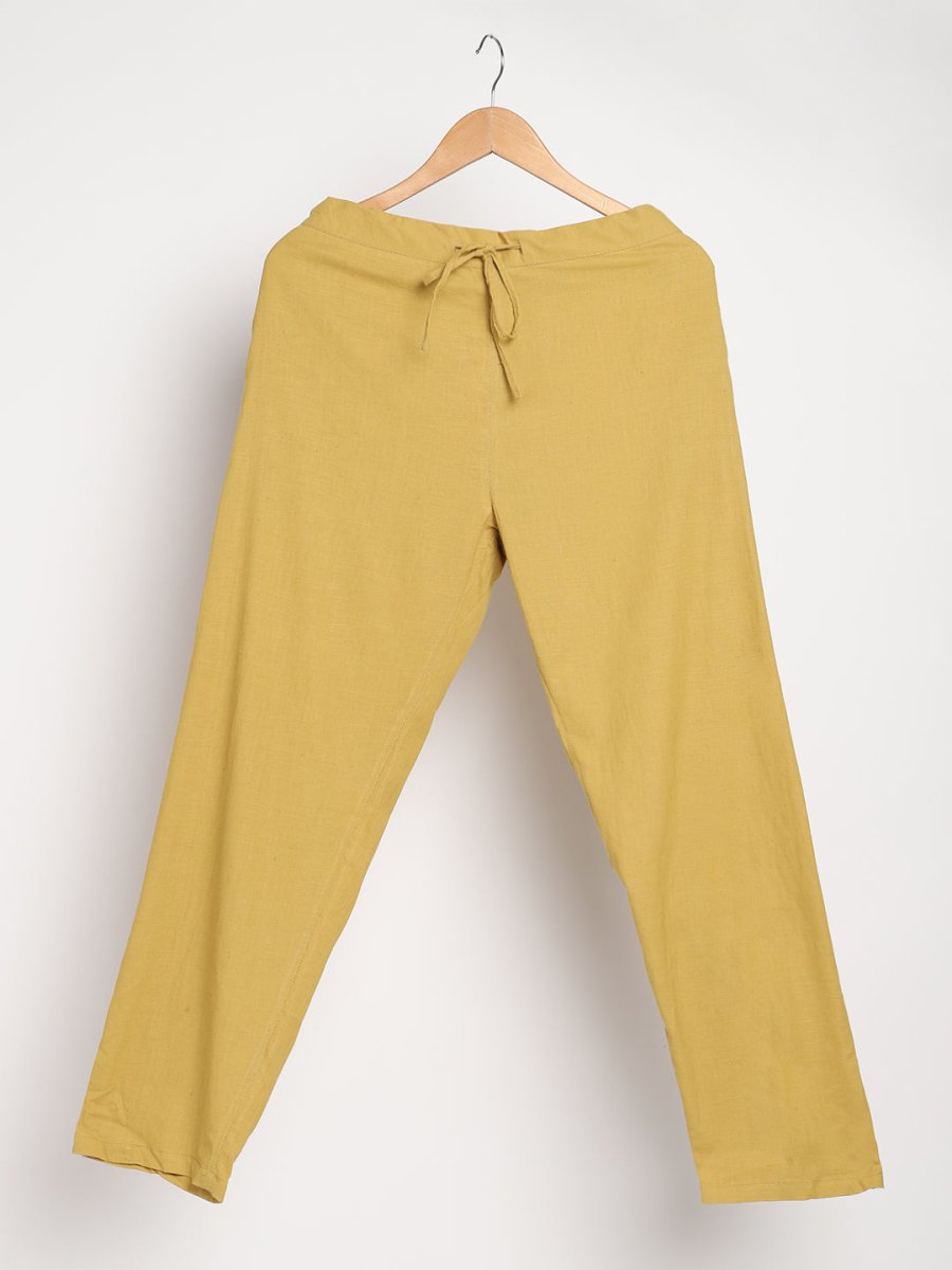 Turmeric Yellow Pants - Hand Spun & Hand Woven - Organic Cotton & Naturally Dyed | Verified Sustainable by Brown Living™