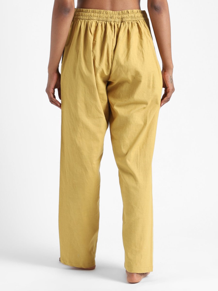 Turmeric Yellow Pants - Hand Spun & Hand Woven - Organic Cotton & Naturally Dyed | Verified Sustainable by Brown Living™