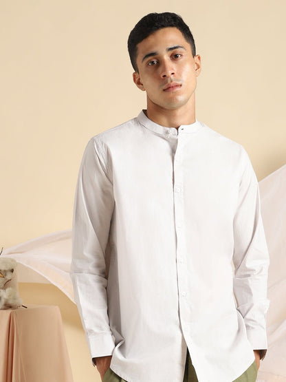 Ash Grey Shirt - Organic Cotton & Naturally Dyed - Round Neck | Verified Sustainable by Brown Living™