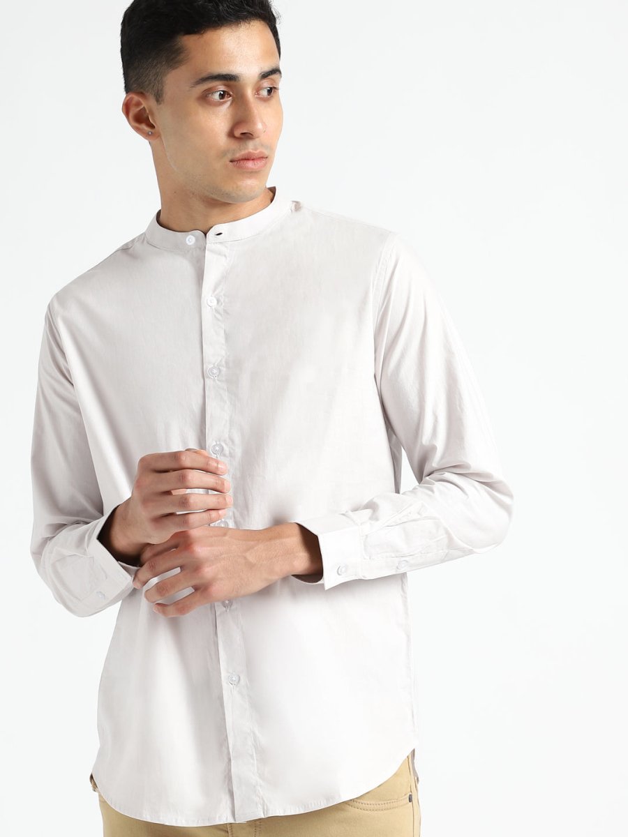 Ash Grey Shirt - Organic Cotton & Naturally Dyed - Round Neck | Verified Sustainable by Brown Living™