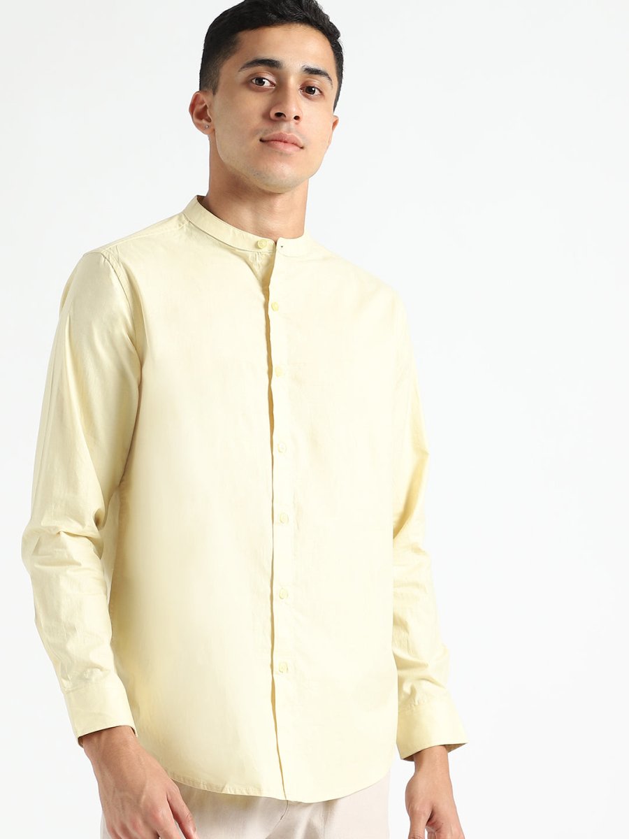 Lemon Yellow Shirt - Organic Cotton & Naturally Dyed - Round Neck | Verified Sustainable by Brown Living™