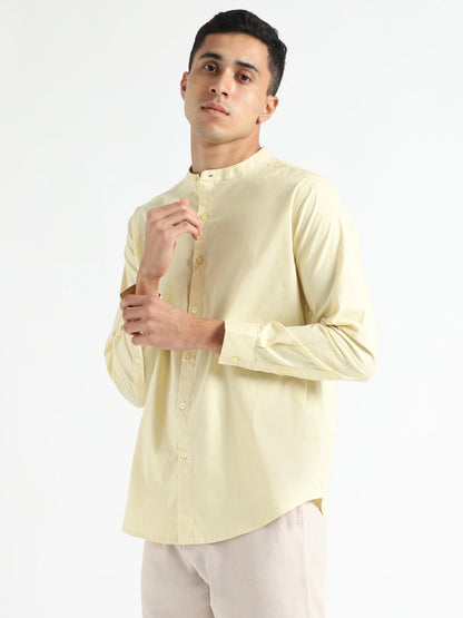 Lemon Yellow Shirt - Organic Cotton & Naturally Dyed - Round Neck | Verified Sustainable by Brown Living™