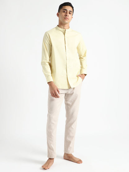 Lemon Yellow Shirt - Organic Cotton & Naturally Dyed - Round Neck | Verified Sustainable by Brown Living™