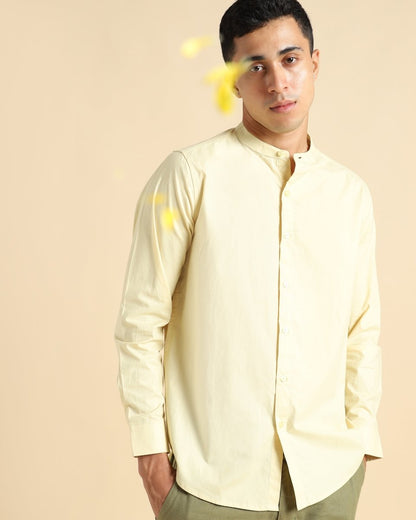 Lemon Yellow Shirt - Organic Cotton & Naturally Dyed - Round Neck | Verified Sustainable by Brown Living™