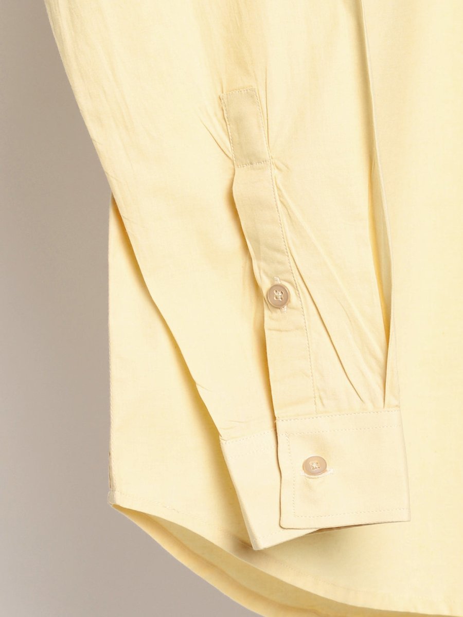 Lemon Yellow Shirt - Organic Cotton & Naturally Dyed - Round Neck | Verified Sustainable by Brown Living™