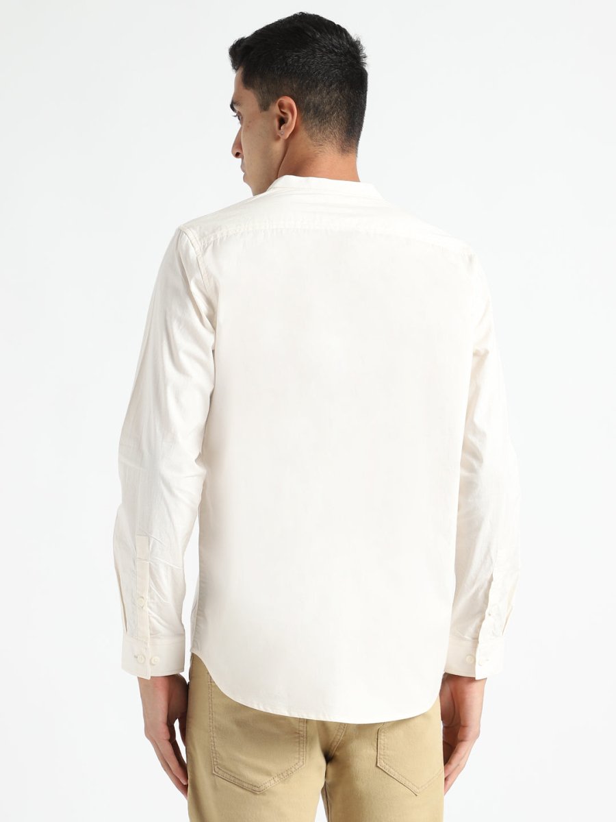 Light Cream Shirt - Organic Cotton & Naturally Dyed - Round Neck | Verified Sustainable by Brown Living™