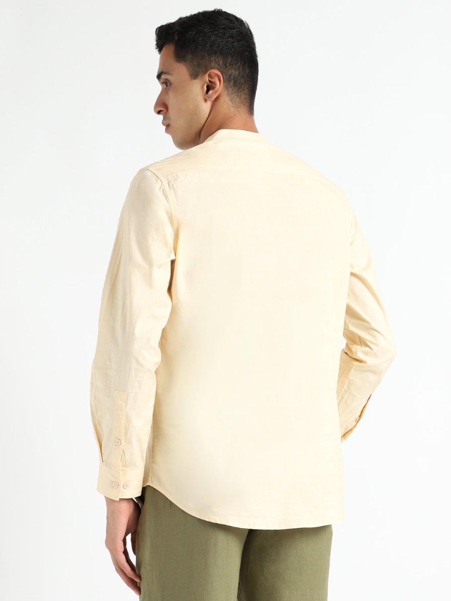 Pale Apricot Shirt - Organic Cotton & Naturally Dyed - Round Neck | Verified Sustainable by Brown Living™