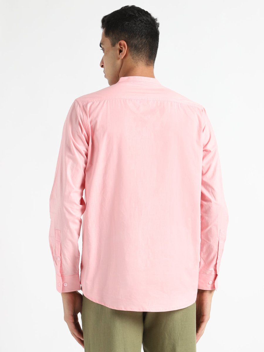 Pink Shirt - Organic Cotton & Naturally Dyed - Round Neck | Verified Sustainable by Brown Living™