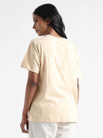 Rust Cream T-shirt - Organic Cotton & Naturally Dyed | Verified Sustainable by Brown Living™