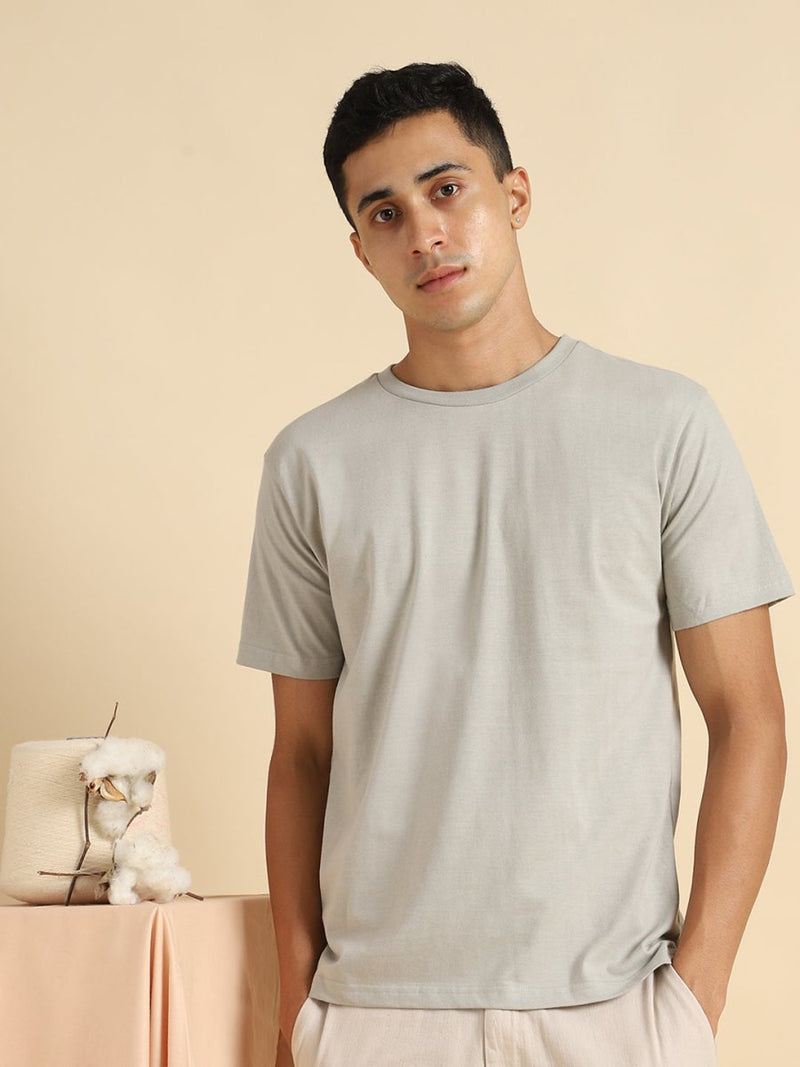 Buy Organic Cotton & Naturally Dyed Slate Grey Men'sT-shirt | Shop Verified Sustainable Products on Brown Living
