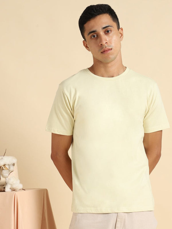 Buy Organic Cotton & Naturally Dyed Turmeric Yellow Men's T-shirt | Shop Verified Sustainable Mens Tshirt on Brown Living™
