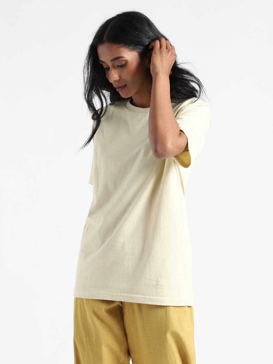 Turmeric Yellow T-shirt - Organic Cotton & Naturally Dyed | Verified Sustainable by Brown Living™