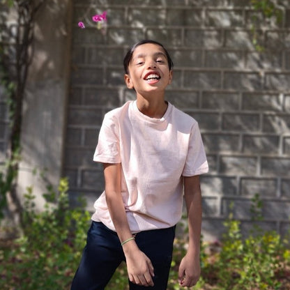 Baby Pink Kids T-shirt - Organic Cotton & Naturally Fiber Dyed | Verified Sustainable by Brown Living™